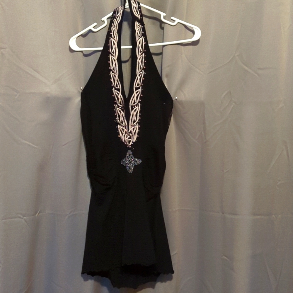 Phosphorus small black halter top tank top.